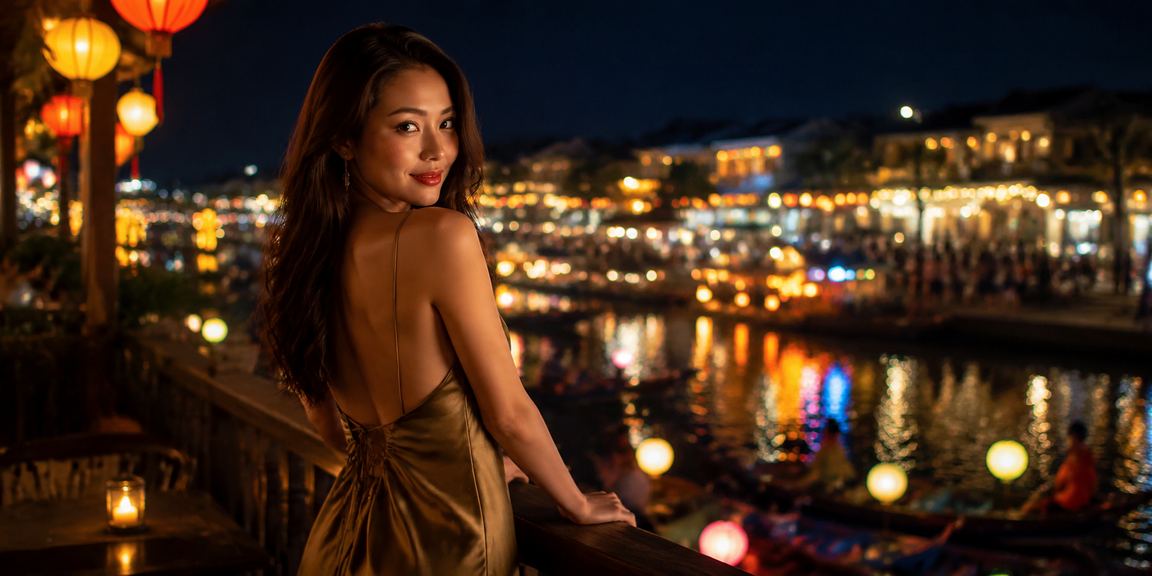 Phong cảnh khu vực casino Hội An về đêm